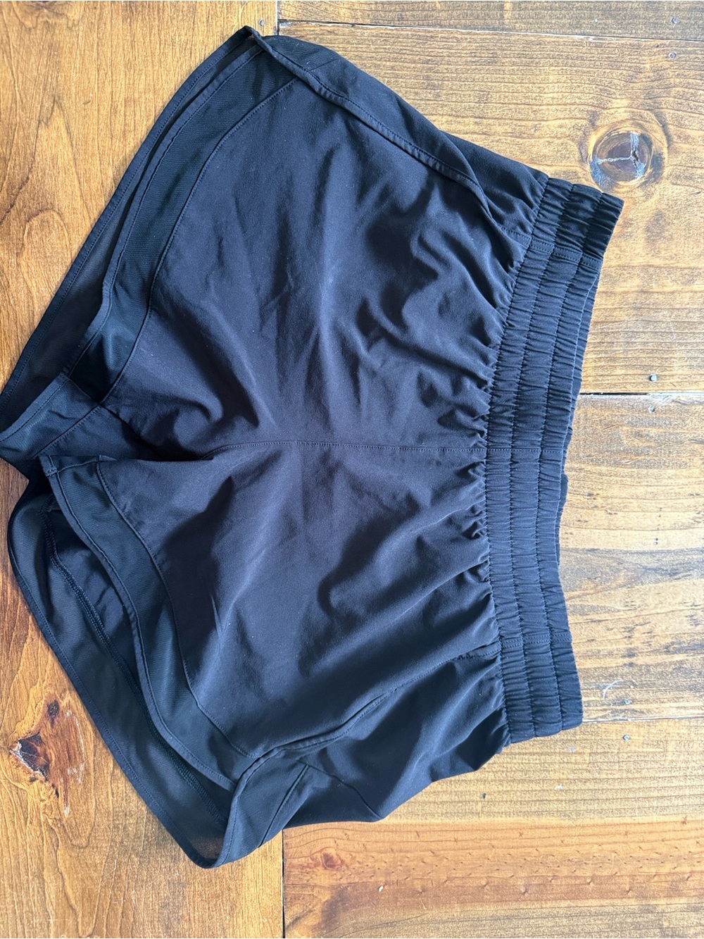 Athleta Black Mesh Racer Run Shorts Size Sm Like new condition!